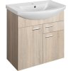 Aqualine ZOJA umyvadlová skříňka 71, 5x74x34cm, dub platin 51175