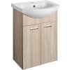 Aqualine ZOJA umyvadlová skříňka 50, 5x74x30cm, dub platin 51057