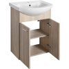 Aqualine ZOJA umyvadlová skříňka 50, 5x74x30cm, dub platin 51057