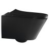 Sapho AVVA CLEANWASH závěsná WC mísa, s bidetovou sprškou, Rimless, 35, 5x53cm, černá mat 100312-110