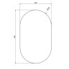 Aqualine Zrcadlo s broušenou hranou oválné 50x85cm, CU free 22504