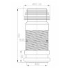 Bruckner Flexi dopojení pro závěsné WC, 450mm 159.321.0