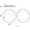 kulate led zrcadlo pr 600 vykres