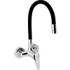 Novaservis Dřezová baterie s elastickým ramenem 100mm, černá-chrom 94484,0C