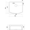 Kerasan DEVON keramický dřez 60x53cm, bílá 544001