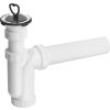 Bruckner Dřezový sifon 6/4", nerez výpust, zátka s uchem, DN50, bílá 155.117.0
