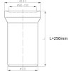 Bruckner Přímý kus dopojení k WC, délka 250mm, 110mm 159.306.0