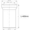 Bruckner Přímý kus dopojení k WC, délka 400mm, 110mm 159.309.0