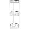 Gedy SMART třípatrová rohová police 175x590x175mm, chrom 2484