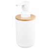 Aqualine SNOW dávkovač mýdla na postavení 350ml, bílá/bambus 7578