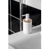 Aqualine SNOW dávkovač mýdla na postavení 350ml, bílá/bambus 7578