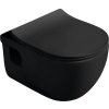 Sapho BRILLA závěsná WC mísa, Rimless, 36, 5x53cm, černá mat 100614-110