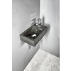 Sapho BLOK kamenné umývátko 40x22cm, baterie vpravo, antracit 2401-28