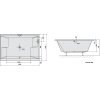 Polysan DUPLA obdélníková vana s konstrukcí 180x120x54cm, bílá 13711