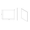 Sapho PLAIN zrcadlo s broušenou hranou 120x60cm, zakulacené rohy, CU free 1501-29