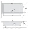 Polysan DEEP hluboká sprchová vanička, obdélník 140x75x26cm, bílá 72947