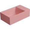 GSI KUBE X keramické umývátko 40x23cm, bez otvoru, pravé/levé, blush mat 9484024