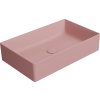 GSI KUBE X keramické umyvadlo na desku, 60x37cm, blush mat 945324