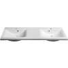 Sapho LUCIOLA dvojumyvadlo, litý mramor, 150x48cm, bílá 50154