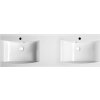 Sapho LUCIOLA dvojumyvadlo, litý mramor, 150x48cm, bílá 50154