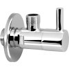 Aqualine Rohový kulový ventil 1/2"x3/8", kulatý, chrom 5317