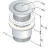 Omp Tea Umyvadlová výpust 5/4“, neuzavíratelná, design zátka, 30-45mm, chrom 147.545.5