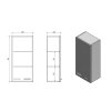 Aqualine ZOJA/KERAMIA FRESH horní skříňka 35x76x23cm, bílá 50334