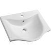 Aqualine ZARA 55 keramické umyvadlo nábytkové 54x44, 5cm, bílá 10055