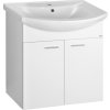 Aqualine ZOJA umyvadlová skříňka 61, 5x74x32cm, bílá, 2x dvířka 51063