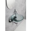 Sapho RIPPLE skleněné umyvadlo na desku Ø 42cm, čirá s motivem 2501-18