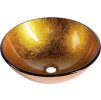 Sapho AGO skleněné umyvadlo na desku Ø 42cm, zlatě oranžová 2501-19