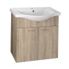 Aqualine KERAMIA FRESH umyvadlová skříňka 60, 6x74x34cm, dub platin 50065