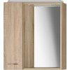 Aqualine ZOJA/KERAMIA FRESH galerka s LED osvětlením, 60x60x14cm, levá, dub platin 45027