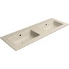 GSI PURA keramické dvojumyvadlo Slim 122x46cm, bez otvoru, creta mat 8888008