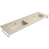 GSI PURA keramické dvojumyvadlo Slim 142x46cm, bez otvoru, creta mat 8889008