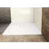 Polysan MIRAI sprchová vanička z litého mramoru, čtverec 90x90x1, 8cm, bílá 73165