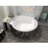 Polysan ROYAL CORNER kulatá vana s konstrukcí 173x173x49cm, bílá 74211
