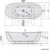 Polysan ZASU volně stojící vana 180x81x58cm, bílá 69611