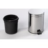 Aqualine SIMPLE LINE odpadkový koš kulatý 5l, nerez lesk 27105