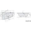 Polysan EVIA L asymetrická vana 160x100x47cm, bílá 11611