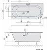 Polysan ASTRA L asymetrická vana 165x80x48cm, bílá 33611