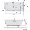 Polysan ASTRA R asymetrická vana 165x80x48cm, bílá 34611