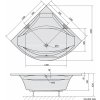 Polysan ROSANA rohová vana 150x150x49cm, bílá 63119