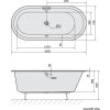 Polysan ASTRA O oválná vana 165x75x48cm, bílá 35611