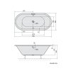 Polysan VIVA O oválná vana 175x80x47cm, bílá 79119