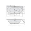 Polysan VIVA D nástěnná akrylátová vana 175x80x47cm, bílá 89119