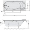 Polysan ADRIANA obdélníková vana 160x74x45cm, bílá 43111