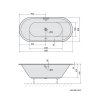 Polysan VIVA O oválná vana 185x80x47cm, bílá 72179