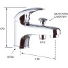 Aqualine KASIOPEA stojánková umyvadlová baterie s přepínačem, chrom 1107-04