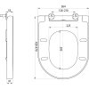 Sapho LENA WC sedátko, Soft Close, Easy Take, antibakteriální, bílá 1703-113